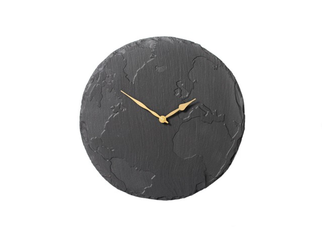 Welsh Slate Wall Clock | Map Of The World